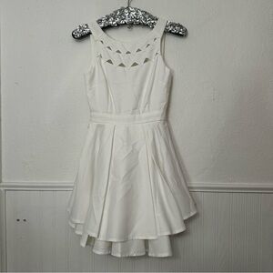 Lulu’s flirting with danger cutout Ivory dress